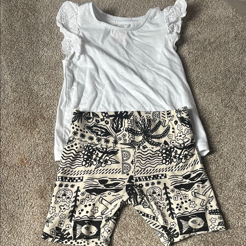Cat & Jack White and Black Kids Matching Set